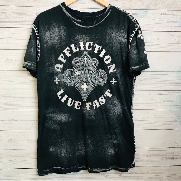 Affliction live fast t shirt Clearance